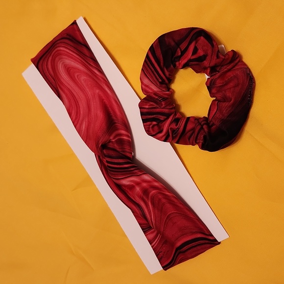 Handmade Brushed knit, Head Band and Scruncy set. - Picture 1 of 5